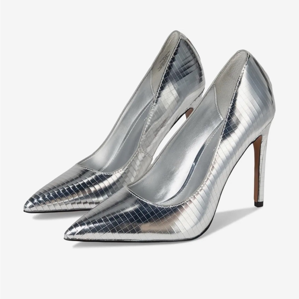 Steve Madden Metallic Silver Heels